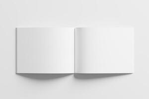 US Letter Landscape Magazine 3D Rendering White Blank Mockup photo