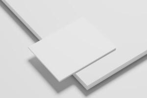 US Letter Landscape Magazine 3D Rendering White Blank Mockup photo