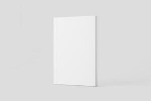 Softcover Book Cover White Blank 3D Rendering Mockup photo