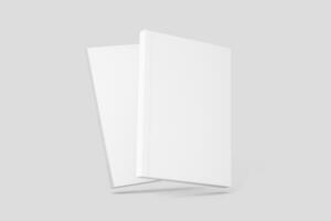 Softcover Book Cover White Blank 3D Rendering Mockup photo