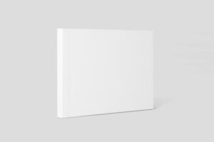 Softcover Landscape Book White Blank 3D Rendering Mockup photo