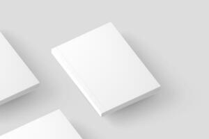 tapa blanda libro cubrir blanco blanco 3d representación Bosquejo foto