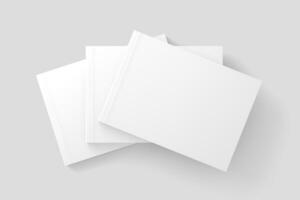 Softcover Landscape Book White Blank 3D Rendering Mockup photo