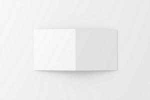 Square Folded Invitation Card With Envelope White Blank 3D Rendering Mockup photo