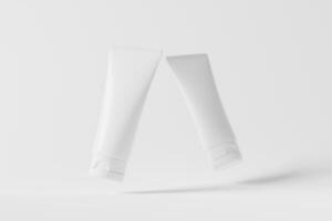 cosmético tubo embalaje 3d representación blanco blanco Bosquejo foto