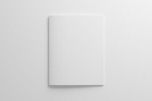 US Letter Brochure Catalog White Blank 3D Rendering Mockup photo