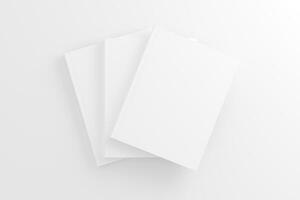 US Letter Softcover Book Cover White Blank Mockup photo