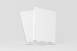 US Letter Softcover Book Cover White Blank Mockup photo