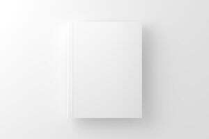 US Letter Softcover Book Cover White Blank Mockup photo