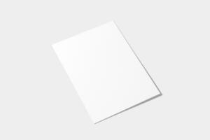 A4 A5 Flyer Poster 3D Rendering White Blank Mockup photo