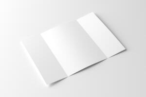 a4 desplegable folleto 3d representación blanco blanco Bosquejo foto