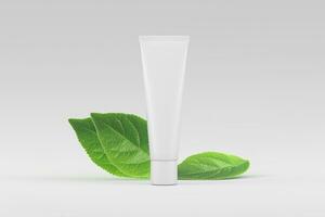 Cosmetics Bottle Packaging 3D Rendering White Blank Mockup photo