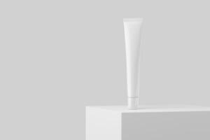 productos cosméticos botella tarro embalaje 3d representación blanco blanco Bosquejo foto