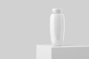 Cosmetics Bottle Jar Packaging 3D Rendering White Blank Mockup photo