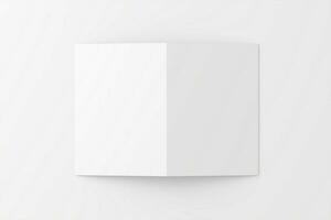 A4 A5 Folded Invitation Card With Envelope 3D Rendering White Blank Mockup photo