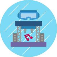 Virtual Reality Concert Vector Icon Design