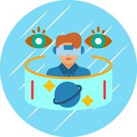 VR Astronomy Tour Vector Icon Design