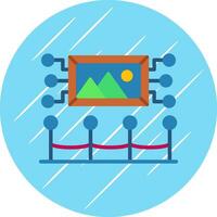 AI-Curated Art Galleries Vector Icon Design