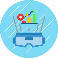VR Data Visualization Vector Icon Design