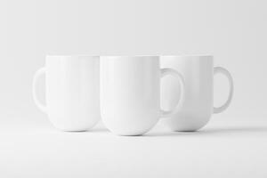 cerámico jarra taza para café té blanco blanco 3d representación Bosquejo foto