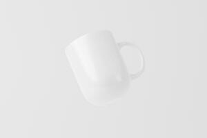 Ceramic Mug Cup For Coffee Tea White Blank 3D Rendering Mockup photo