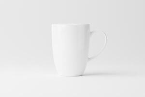 Ceramic Mug Cup For Coffee Tea White Blank 3D Rendering Mockup photo