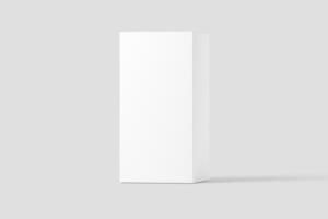 Rectangle Box White Blank 3D Rendering Mockup photo