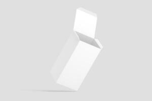 rectángulo caja blanco blanco 3d representación Bosquejo foto
