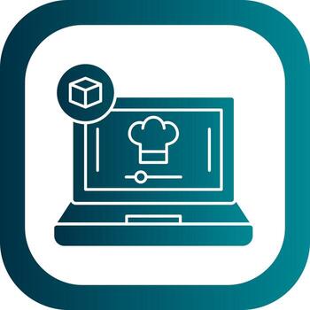 virtual Cocinando lecciones vector icono diseño