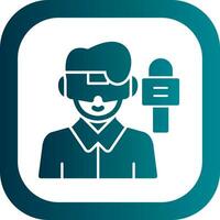 Virtual Reality Journalism Vector Icon Design