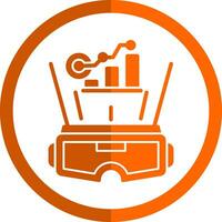 VR Data Visualization Vector Icon Design