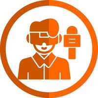 Virtual Reality Journalism Vector Icon Design