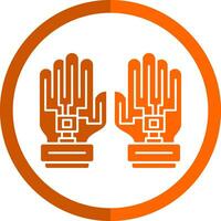 Data Glove Vector Icon Design