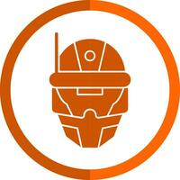 Cyberspace Helmet Vector Icon Design