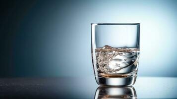 Pure Elegance - A Glass of Transparent Water - Generative AI photo