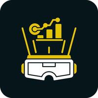 VR Data Visualization Vector Icon Design