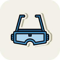 Augmented Reality Glasses Vector Icon Design