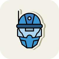 Cyberspace Helmet Vector Icon Design