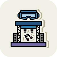 Virtual Reality Concert Vector Icon Design