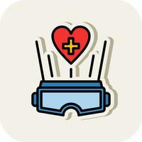 virtual realidad terapia vector icono diseño