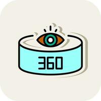 360-Degree View Vector Icon Design