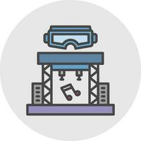 Virtual Reality Concert Vector Icon Design