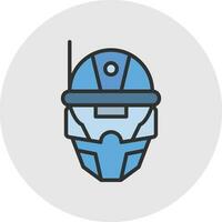 ciberespacio casco vector icono diseño