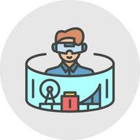 Virtual Theme Park Vector Icon Design