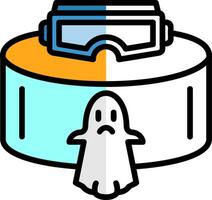 vr fantasma caza vector icono diseño