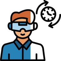 Time Travel Simulation Vector Icon Design