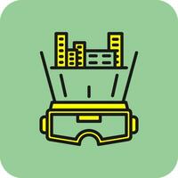 Virtual Architecture Vector Icon Design