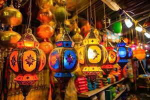 Exotic arabian Lanterns - A Kaleidoscope of Colors - Generative AI photo