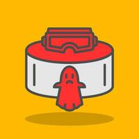 VR Ghost Hunting Vector Icon Design
