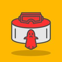 VR Ghost Hunting Vector Icon Design